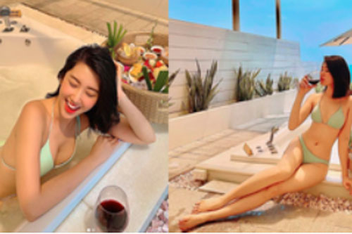 Thúy Ngân diện bikini khoe vóc dáng 'nóng bỏng'