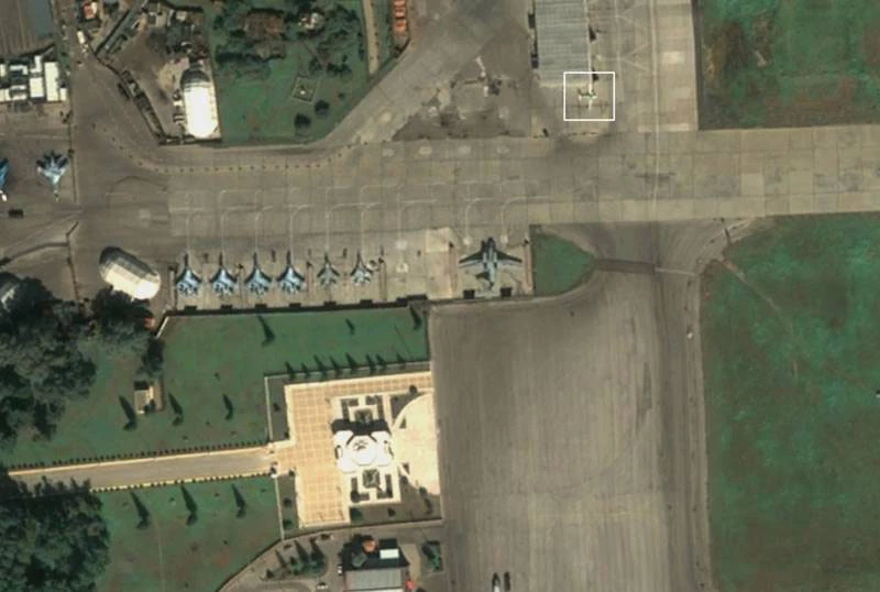 Hình ảnh vệ tinh của căn cứ không quân quân sự Nga Khmeimim