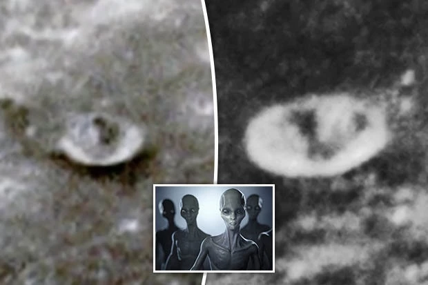 Bề mặt Mặt Trăng mới xuất hiện những vật thể trông giống với căn cứ di động của người ngoài hành tinh.