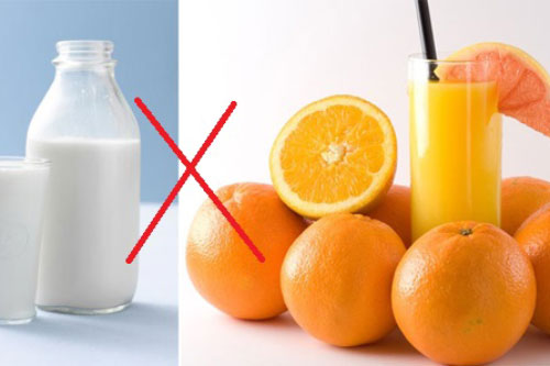 Thực phẩm tuyệt đối không nên kết hợp với sữa