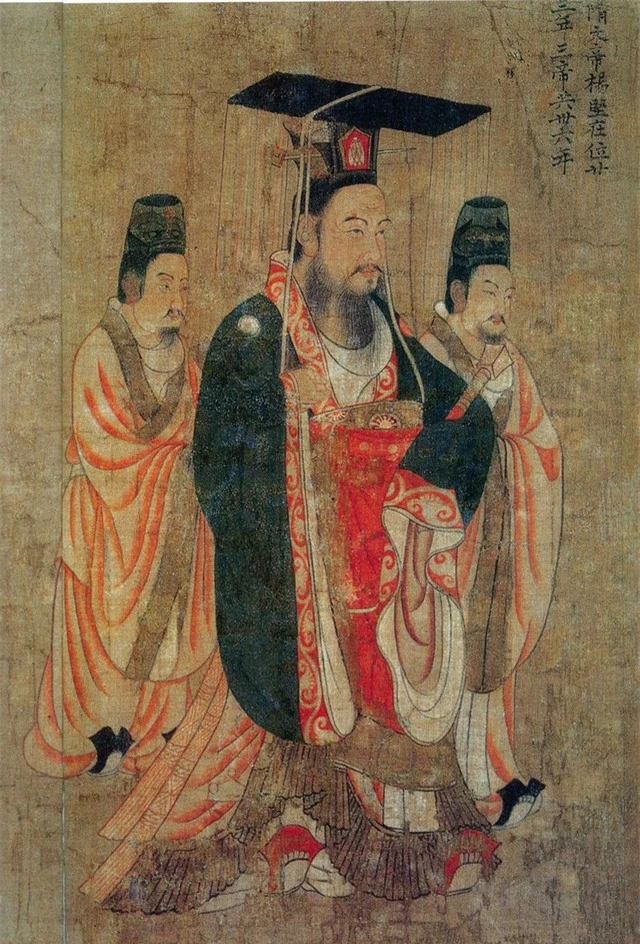
Tùy Văn Đế qua nét vẽ của Diêm Lập Bản, họa sĩ đời nhà Đường. Nguồn: Wikipedia

