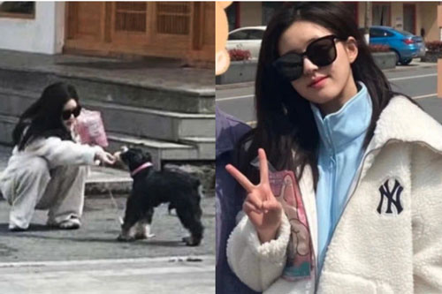 Triệu Lộ Tư bị netizen "tóm" ngay khoảnh khoắc siêu ngố trên phố, nhưng làn da mộc mới là tâm điểm