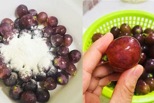 Ngâm nho trong nguyên liệu này 10 phút sạch bách hóa chất, ăn không cần bóc vỏ