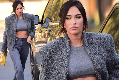 Megan Fox mặc cực sành điệu, khoe eo thon ra phố