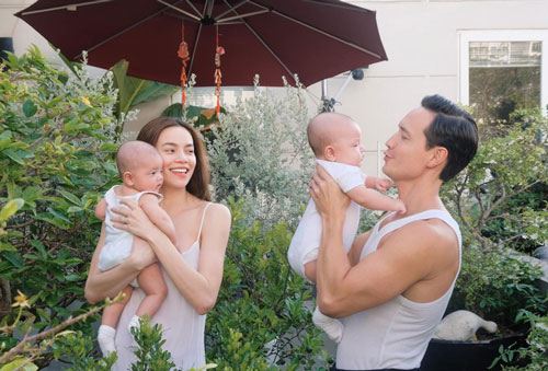 Những khoảnh khắc ‘ngọt lịm’ của Hà Hồ- Kim Lý và cặp song sinh