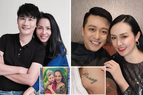 Sao Việt thể hiện tình yêu gia đình bằng cách xăm hình bạn đời và con cái lên cơ thể