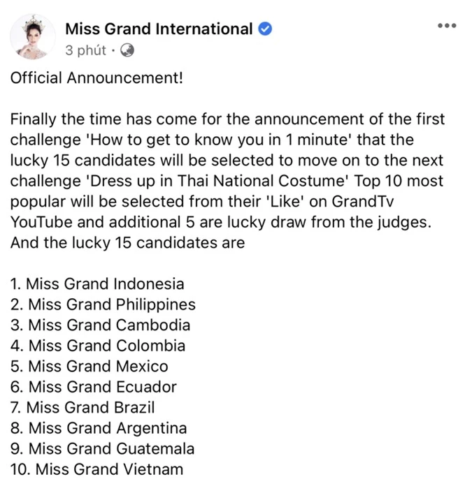 Á hậu Ngọc Thảo lọt top 10 bình chọn video giới thiệu bản thân tại Miss Grand 2021 - ảnh 1