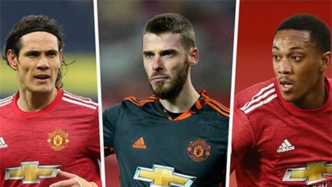 MU sẽ họp kín để quyết định tương lai của Cavani, Martial và De Gea