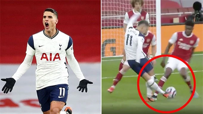 Đi kèm với kỹ năng rabona này của Lamela...