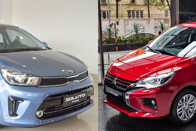 So sánh Mitsubishi Attrage CVT Premium với Kia Soluto AT Luxury, chọn sedan hạng B nào?