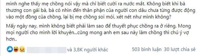 Bị mẹ chồng chê bai chuyện thấp bé, xét nét việc chi tiêu, đi chợ về, nàng dâu thấy bà khóc thảm thiết và xót lòng với lí do đằng sau! - Ảnh 1.