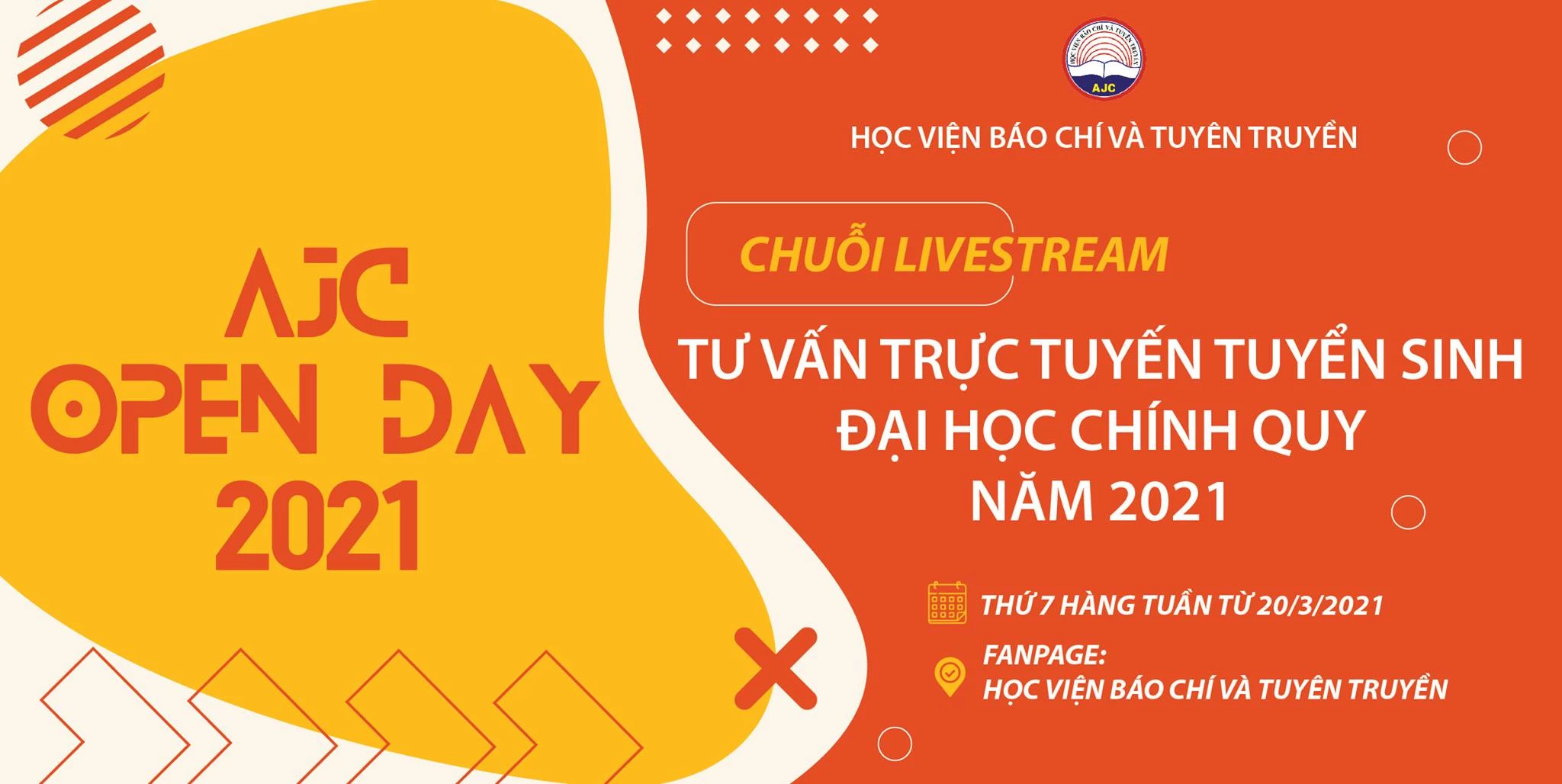 Học viện Báo chí và Truyên truyền tổ chức livestream tư vấn tuyển sinh.