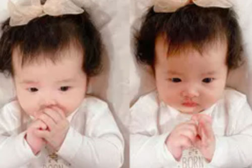 Hết bị trêu là má bánh bao, "thế lực nhí" 5 tháng tuổi của Đông Nhi lại bị lôi ra làm mẫu tóc cho mẹ