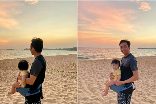 Cường Đô La lần đầu đưa con gái Suchin đi du lịch Phú Quốc, khoảnh khắc 2 bố con ngắm hoàng hôn trên biển khiến fans 'tan chảy'