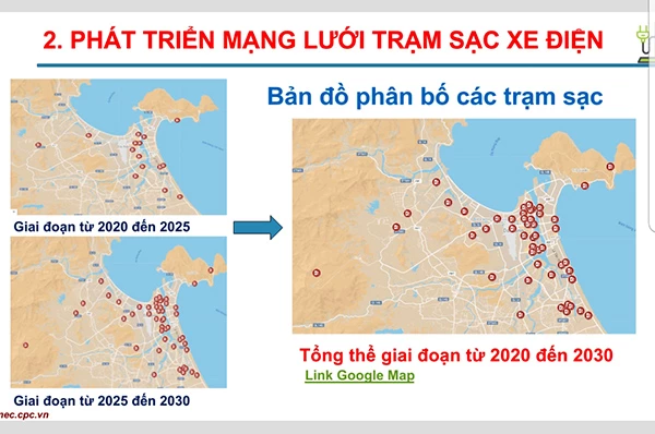 Bản đồ phát triển mạng lưới trạm sạc ô tô điện trên địa bàn TP đến năm 2030