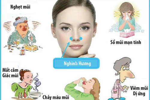 Mẹo day ấn huyệt trị nghẹt mũi nhanh chóng, hiệu quả