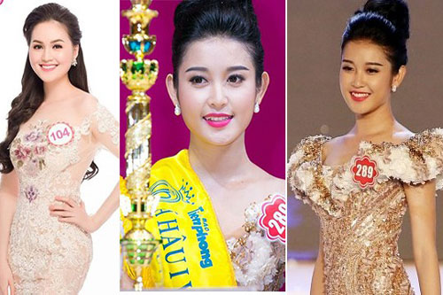 Hai người đẹp hiếm hoi giành giải 'Mặc trang phục dạ hội đẹp nhất' tại Hoa hậu Việt Nam