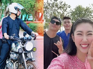 Trương Thế Vinh hiếm hoi đăng ảnh tình tứ với Thúy Ngân nhưng lại giấu kín mặt
