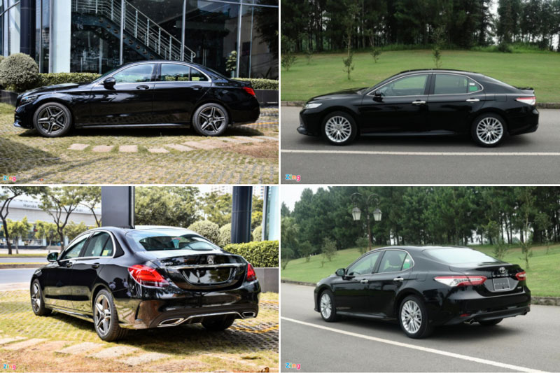 So sánh Toyota Camry 2.5Q với Mercedes-Benz C 180 AMG