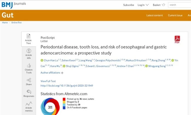 Đại học Harvard công bố kết quả nghiên cứu 20 năm về mối liên hệ giữa răng miệng và ung thư: Người có hàm răng xấu tăng nguy cơ mắc 2 bệnh ung thư - Ảnh 2.
