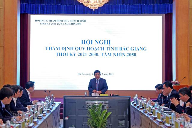 Thẩm định Quy hoạch tỉnh Bắc Giang  thời kỳ 2021 - 2030, tầm nhìn đến năm 2050  
