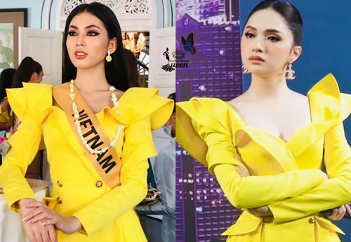 Lần thứ 2 mặc lại váy của Hương Giang ở Miss Grand, Ngọc Thảo nổi bật với màu vàng rực rỡ