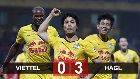 Kết quả Viettel 0-3 HAGL: HAGL vươn lên đầu bảng 