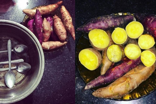 Luộc khoai đâu cần nước, dùng một cái nồi và thìa inox theo cách này, khoai vẫn chín thơm lừng bở tơi