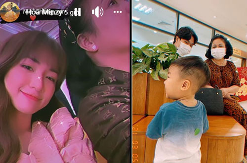 Không chỉ tặng thực phẩm chức năng, mẹ chồng Hòa Minzy còn cùng con dâu đi sự kiện