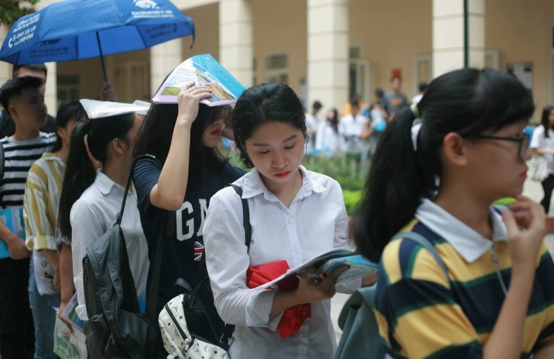 Kỳ thi năng khiếu báo chí tại Học viện Báo chí và Tuyên truyền.