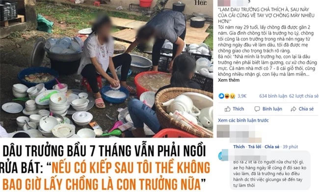 Bầu 6 tháng vẫn phải một mình ngồi rửa chục mâm bát, nàng dâu trường viết &quot;tâm thư&quot; xin &quot;chừa&quot; vì sự vô tâm quá mức của người nhà chồng - Ảnh 1.