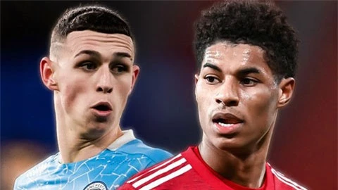 Rashford đắt giá nhất MU, Foden là số 1 ở Man City