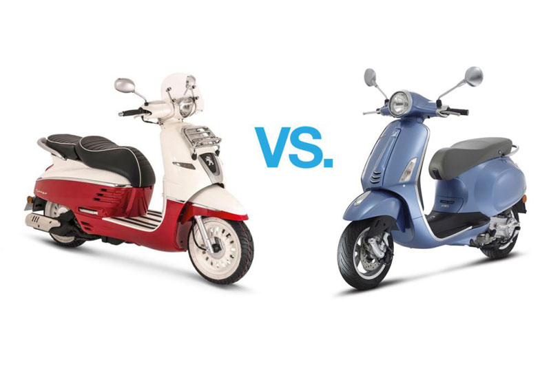 So sánh 2 xe tay ga Peugeot Django và Vespa Primavera