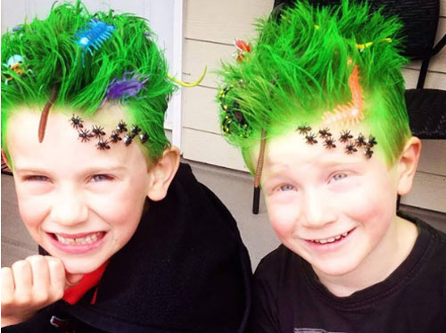 Những tác phẩm nghệ thuật độc đáo trên mái tóc của trẻ em