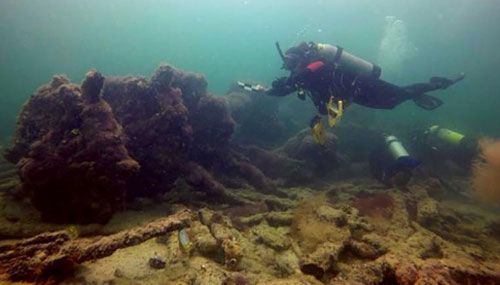 Lần đầu phát hiện xác tàu chở nô lệ Maya