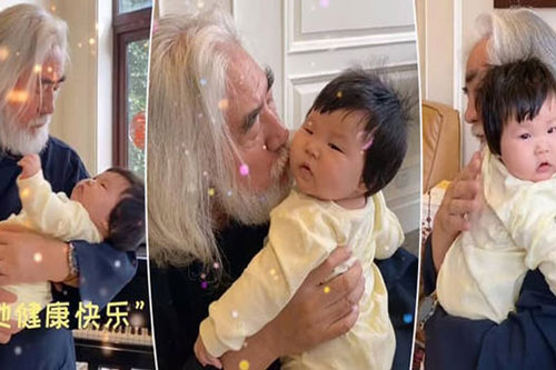 'Ông trùm' đạo diễn phim kiếm hiệp Kim Dung khoe ảnh cưng nựng con gái nhỏ, sống viên mãn ở tuổi 70