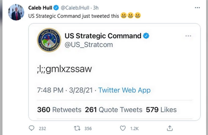 Dòng tweet bí ẩn gây đồn đoán rầm rộ của Bộ Tư lệnh Chiến lược Mỹ