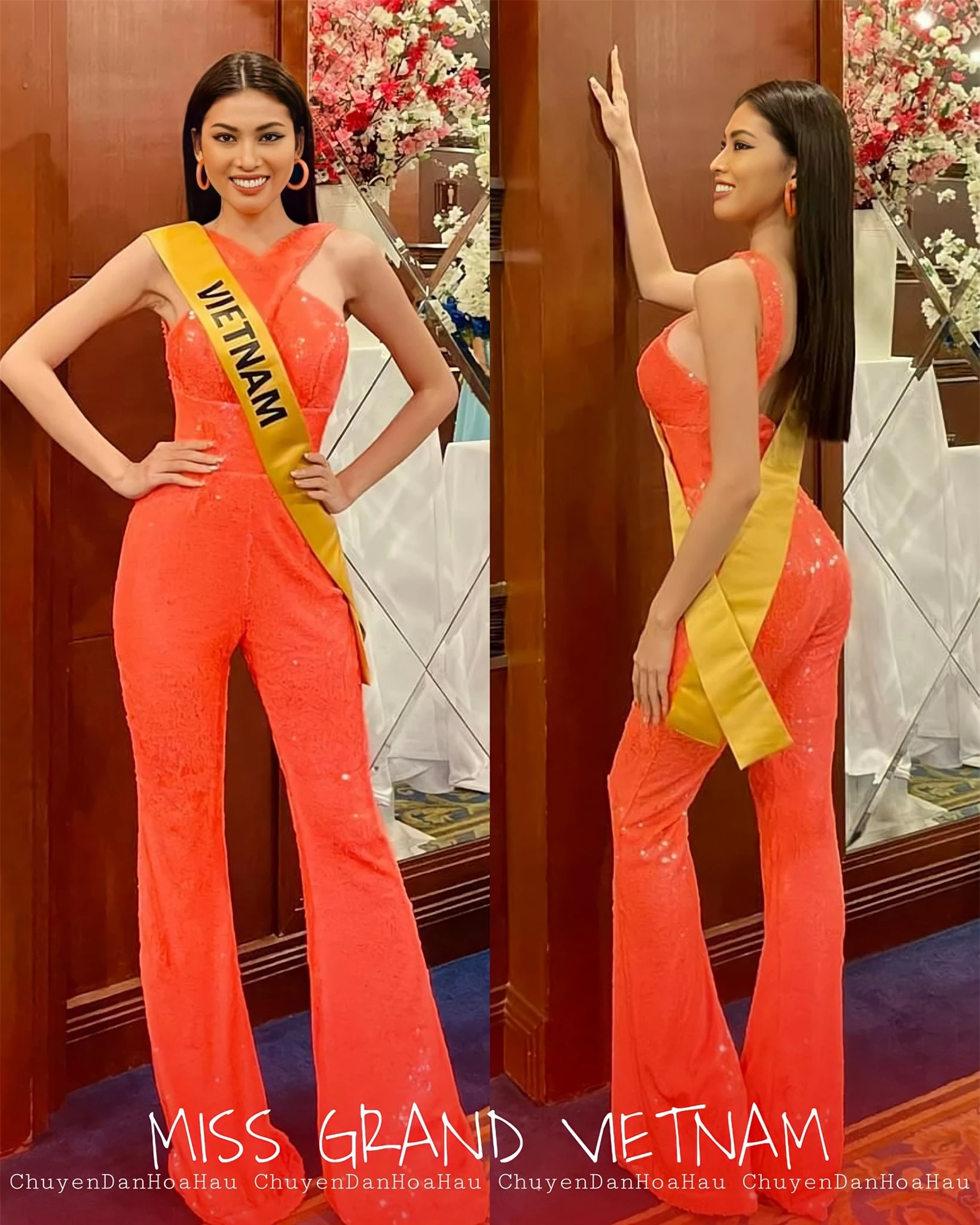 Sau 3 lần 'đụng hàng' Hương Giang, Ngọc Thảo mặc lại jumpsuit của Hoàng Thùy ở Miss Grand ảnh 6