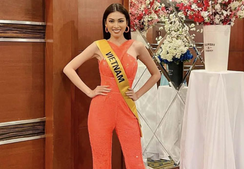 Sau 3 lần 'đụng hàng' Hương Giang, Ngọc Thảo mặc lại jumpsuit của Hoàng Thùy ở Miss Grand
