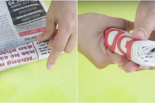 Chỉ cần một tờ báo cũ, bạn có thể biến con dao cùn trở nên sắc lẹm