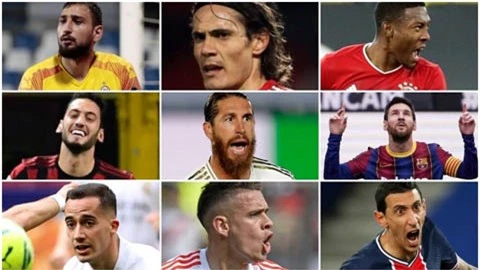 Messi, Ramos và Cavani và những ngôi sao miễn phí giá trị nhất ở kỳ chuyển nhượng hè 2021