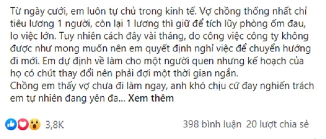 Đưa vợ 3 triệu, chồng giao kèo “tiêu đủ tháng, thiếu tự bù”, vợ vui vẻ đồng ý nhưng chỉ 1 tháng sau anh phải cuống quýt nộp cả thẻ lương cho cô giữ - Ảnh 1.