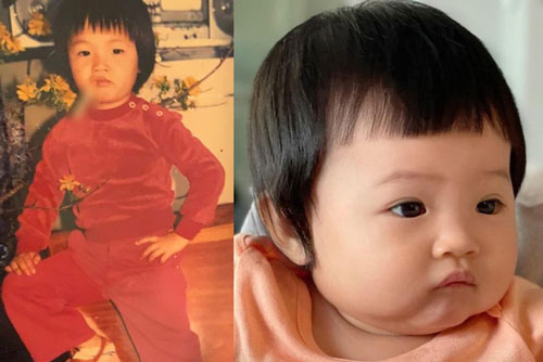 Cường Đô La so sánh ảnh mình ngày bé với con gái mà khiến dân tình trầm trồ "giống nhau như đúc"