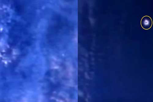 UFO bí ẩn biến mất trong mây, hình ảnh chụp từ ISS