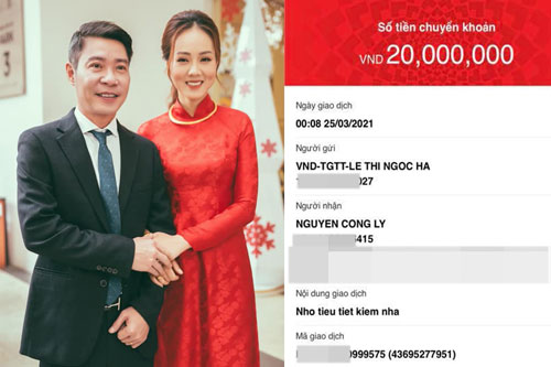 Thấy chồng than hết tiền, vợ Công Lý 'thương quá' liền chuyển khoản ngay cho 20 triệu đồng