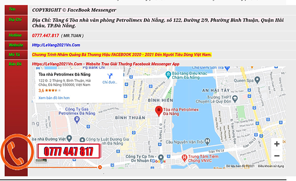 Đà Nẵng: Cảnh báo chương trình trúng thưởng trên trang thông tin giả mạo levang2021vn.com