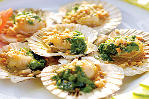 Sò điệp nướng mỡ hành thơm nức mũi, ăn một lại muốn ăn thêm