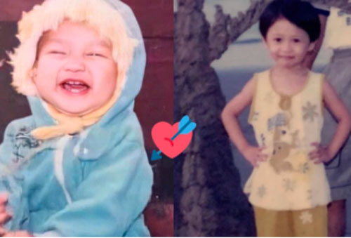 Hậu Hoàng - Mũi trưởng Long cùng được "đào" cả kho ảnh ấu thơ, liệu có nét phu thê từ bé?