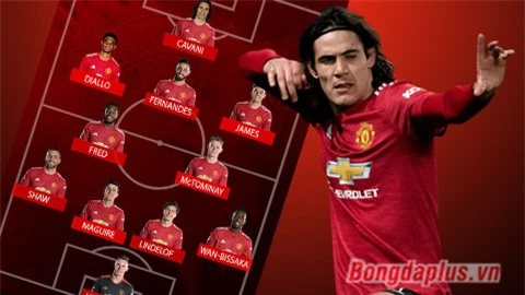 Đội hình dự kiến trận MU vs Brighton: Cavani trở lại