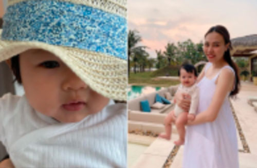 Đàm Thu Trang làm dáng cho con gái, hé lộ yếu tố hứa hẹn Suchin sẽ là mỹ nhân trong tương lai